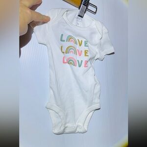 Carter's White Love Rainbow Bodysuit